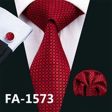 Load image into Gallery viewer, Red Geometric Necktie