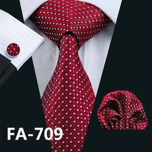 Red Geometric Necktie