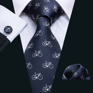 Bicycle Pattern Necktie