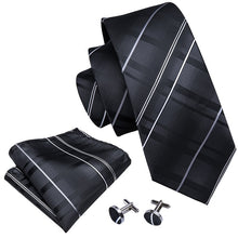 Load image into Gallery viewer, Black Patterned Necktie