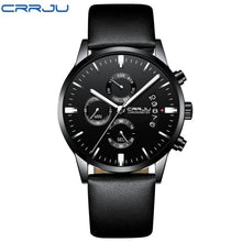 Load image into Gallery viewer, CRRJU New Men's Calander Waterproof Sport WristWatch with Milan strap Army Chronograph Quartz Heavy Watches Fashion male Clock