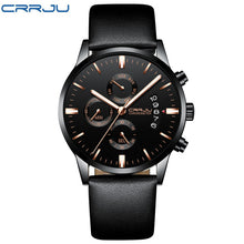 Load image into Gallery viewer, CRRJU New Men's Calander Waterproof Sport WristWatch with Milan strap Army Chronograph Quartz Heavy Watches Fashion male Clock