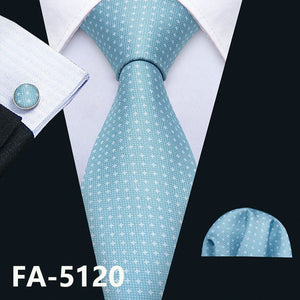 Blue Geometric Necktie