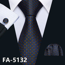 Load image into Gallery viewer, Blue Geometric Necktie